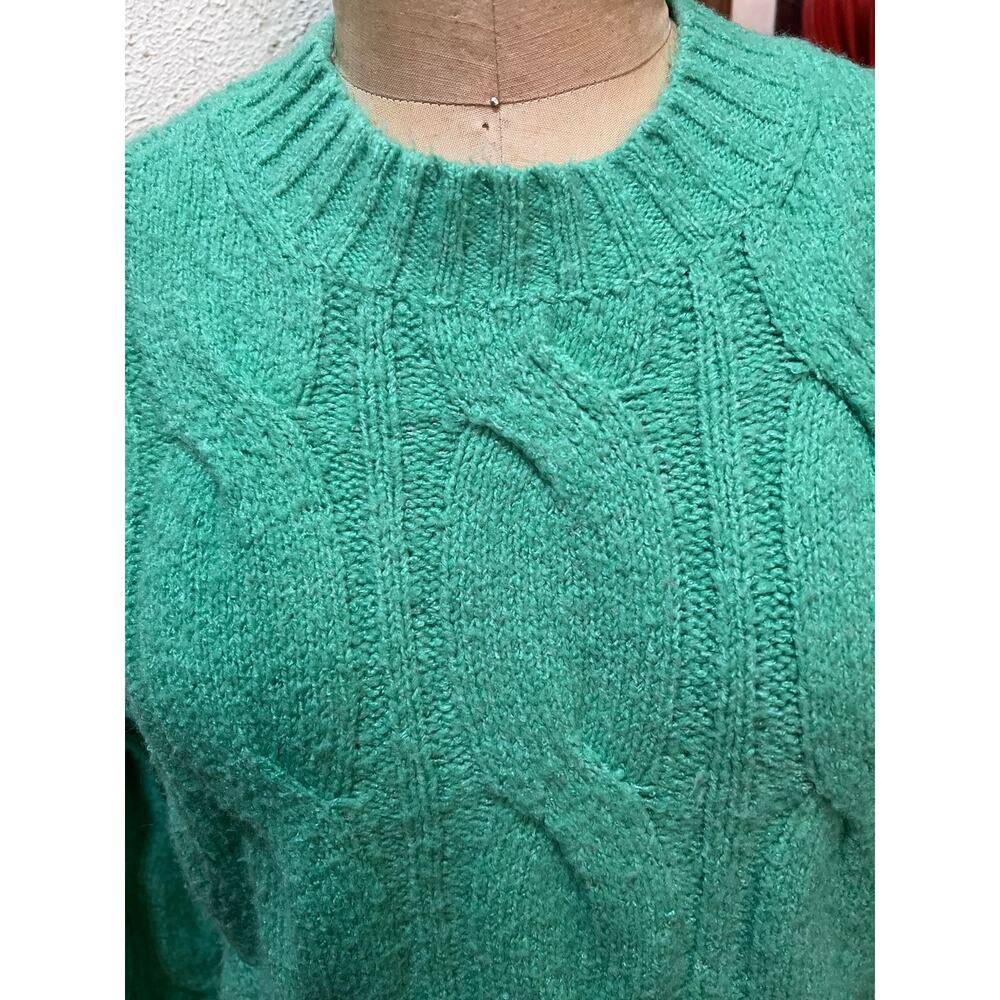 American Eagle Woah So Soft Cable Knit Sweater Green Size XS - Picture 5 of 8